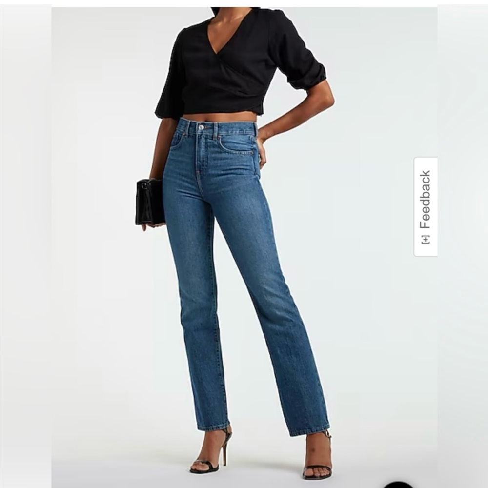 Express Blue 90’s Boot Cut Jeans High-Rise Classic
